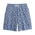 Cow Denim Jeans Pattern Print Cotton Shorts