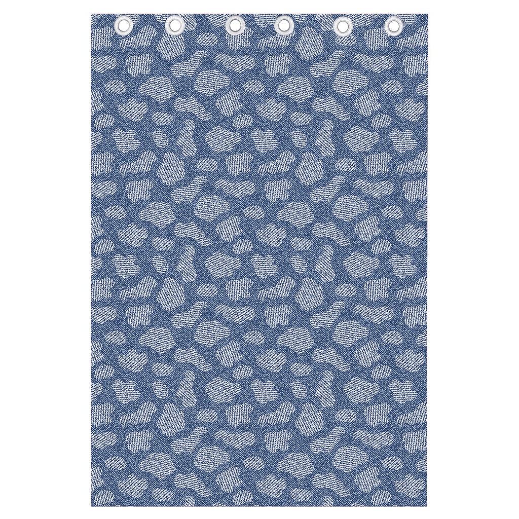 Cow Denim Jeans Pattern Print Curtain