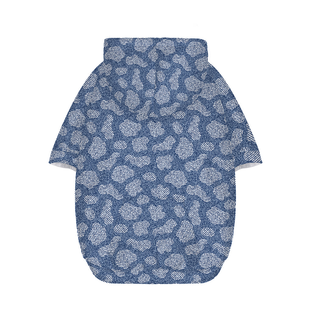 Cow Denim Jeans Pattern Print Dog Zip Up Hoodie