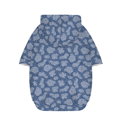 Cow Denim Jeans Pattern Print Dog Zip Up Hoodie