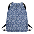 Cow Denim Jeans Pattern Print Drawstring Backpack