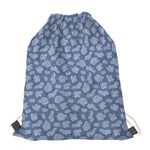 Cow Denim Jeans Pattern Print Drawstring Bag