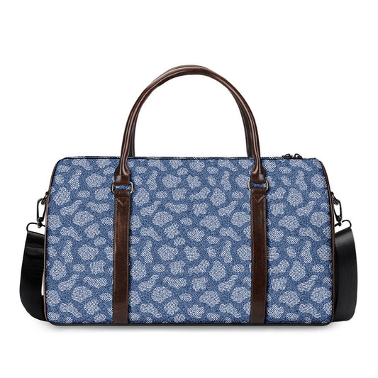 Cow Denim Jeans Pattern Print Duffle Bag