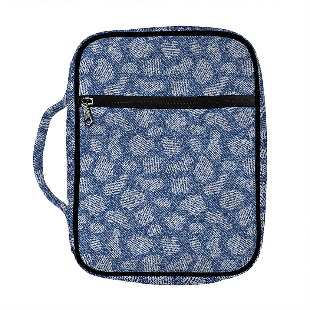 Cow Denim Jeans Pattern Print Front Pocket Bible Bag
