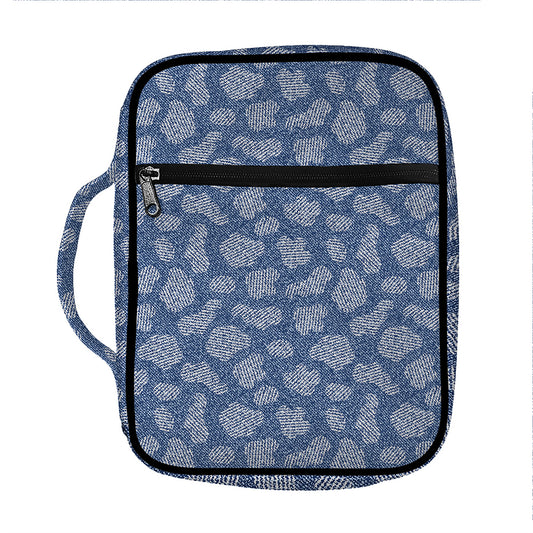 Cow Denim Jeans Pattern Print Front Pocket Bible Bag