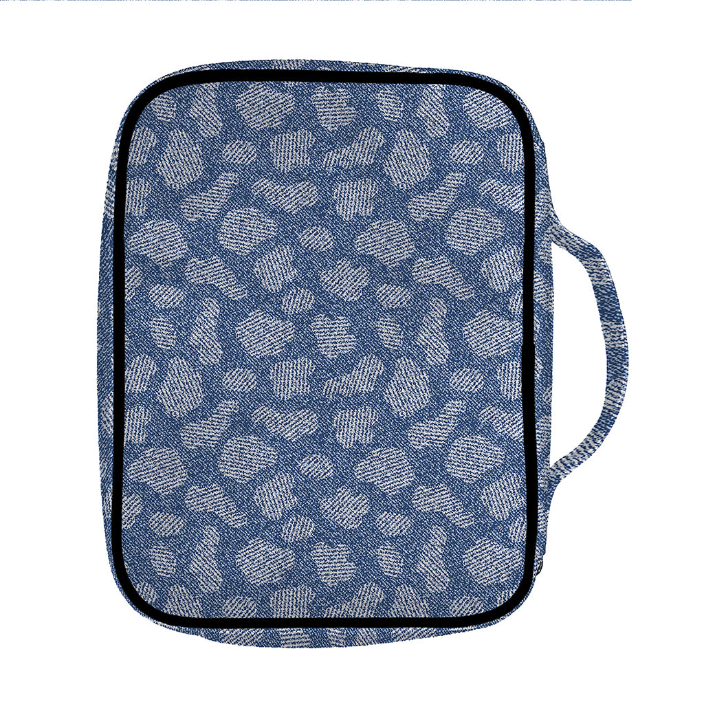 Cow Denim Jeans Pattern Print Front Pocket Bible Bag