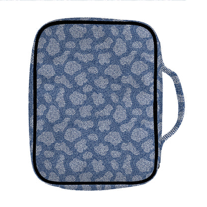 Cow Denim Jeans Pattern Print Front Pocket Bible Bag