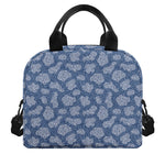 Cow Denim Jeans Pattern Print Insulated Lunch Bag
