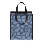 Cow Denim Jeans Pattern Print Insulated Lunch Tote