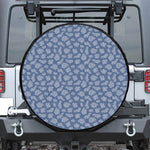 Cow Denim Jeans Pattern Print Leather Spare Tire Cover