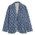 Cow Denim Jeans Pattern Print Men's Blazer