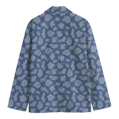 Cow Denim Jeans Pattern Print Men's Blazer