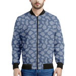 Cow Denim Jeans Pattern Print Men's Bomber Jacket
