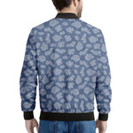 Cow Denim Jeans Pattern Print Men's Bomber Jacket
