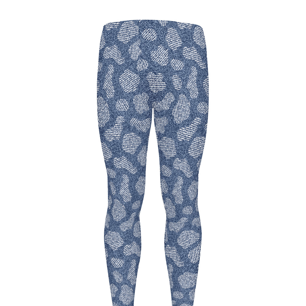 Cow Denim Jeans Pattern Print Men's leggings