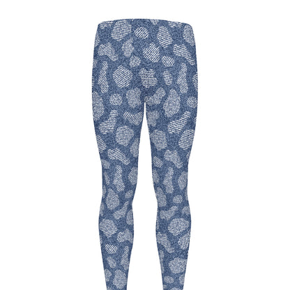 Cow Denim Jeans Pattern Print Men's leggings