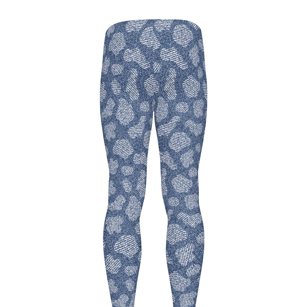 Cow Denim Jeans Pattern Print Men's leggings