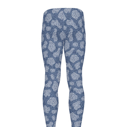 Cow Denim Jeans Pattern Print Men's leggings