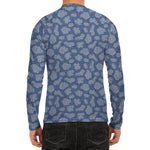 Cow Denim Jeans Pattern Print Men's Long Sleeve Rash Guard