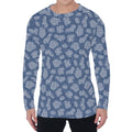 Cow Denim Jeans Pattern Print Men's Long Sleeve T-Shirt