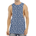 Cow Denim Jeans Pattern Print Men's Muscle Tank Top