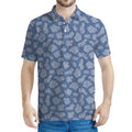 Cow Denim Jeans Pattern Print Men's Polo Shirt