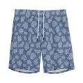 Cow Denim Jeans Pattern Print Men's Athletic Shorts