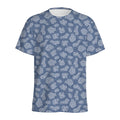 Cow Denim Jeans Pattern Print Men's Athletic T-Shirt