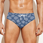 Cow Denim Jeans Pattern Print Men's Swim Briefs