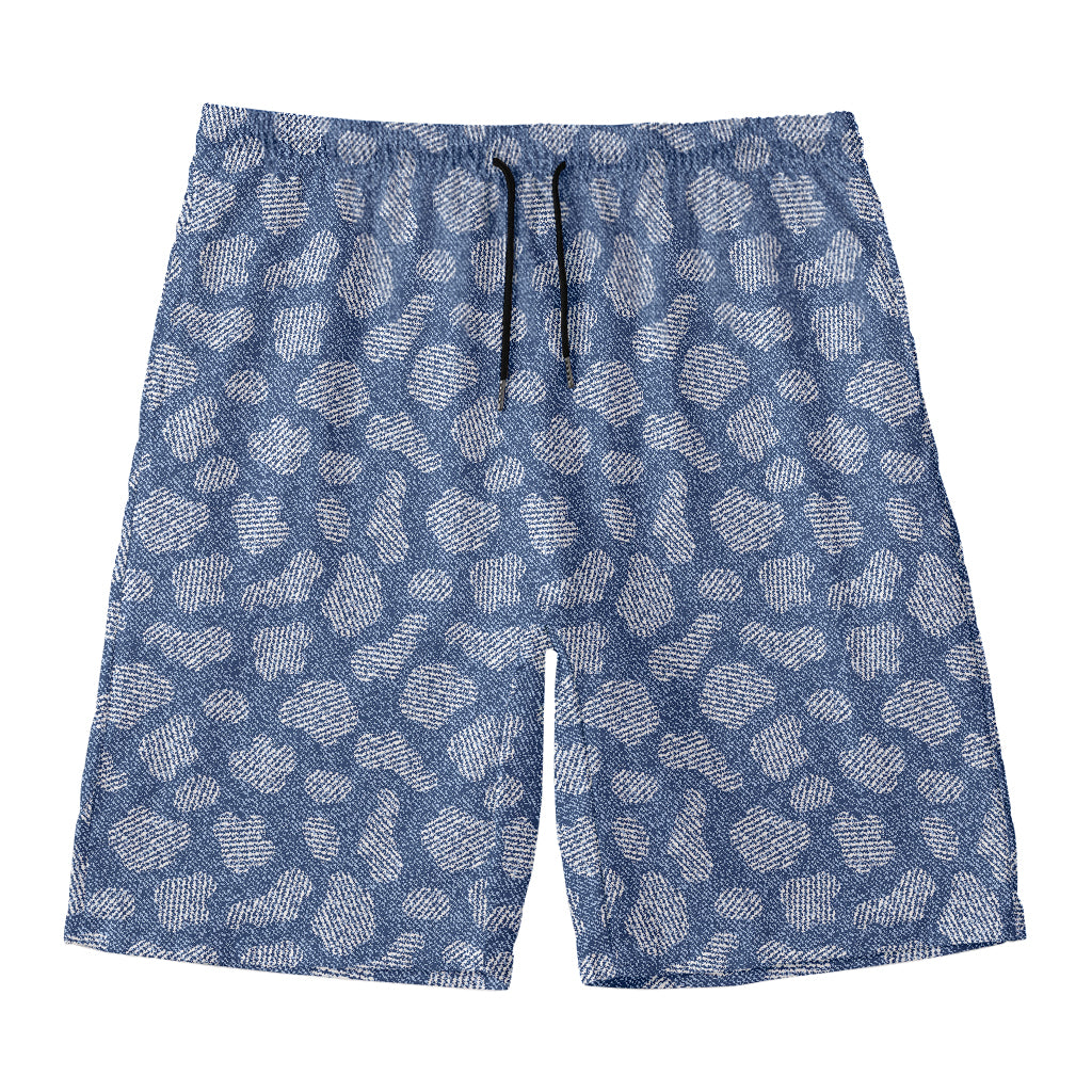 Cow Denim Jeans Pattern Print Men's Swim Trunks
