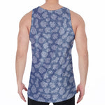Cow Denim Jeans Pattern Print Men's Velvet Tank Top
