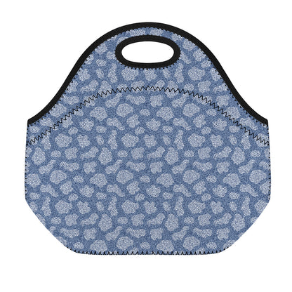 Cow Denim Jeans Pattern Print Neoprene Lunch Bag