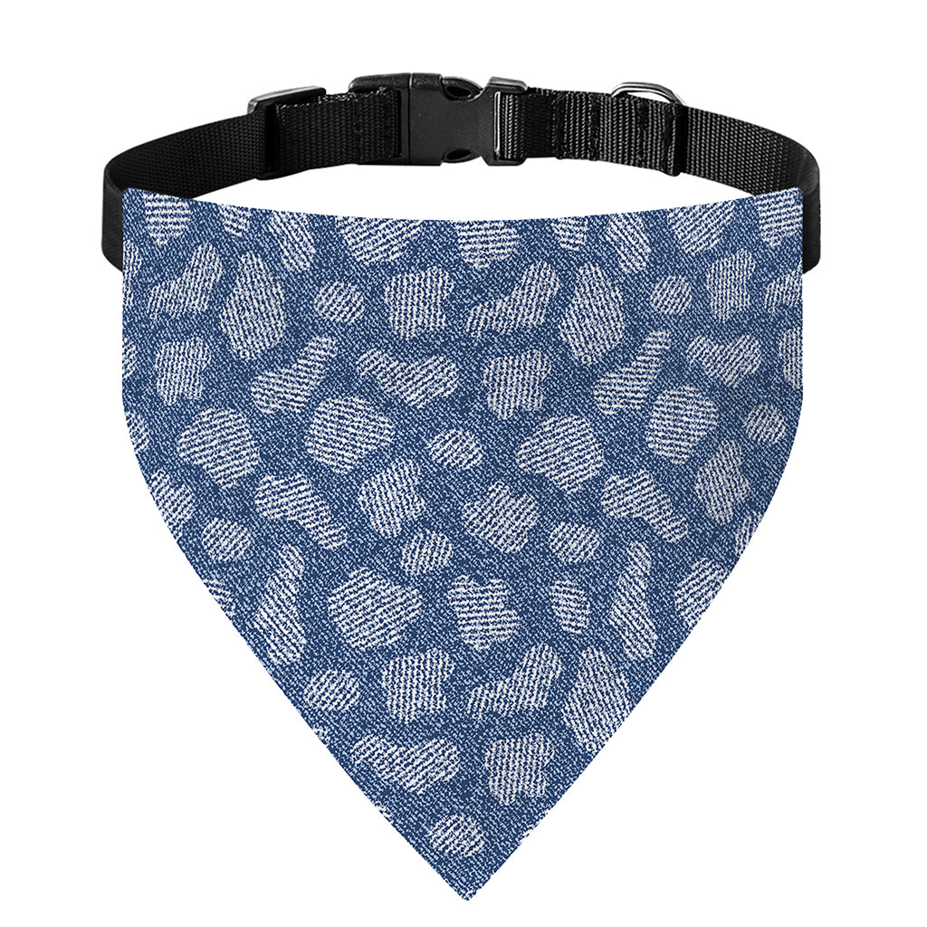 Cow Denim Jeans Pattern Print Over The Collar Dog Bandana
