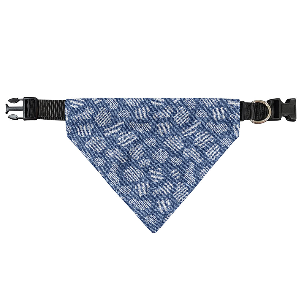 Cow Denim Jeans Pattern Print Over The Collar Dog Bandana
