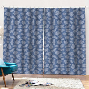 Cow Denim Jeans Pattern Print Pencil Pleat Curtains