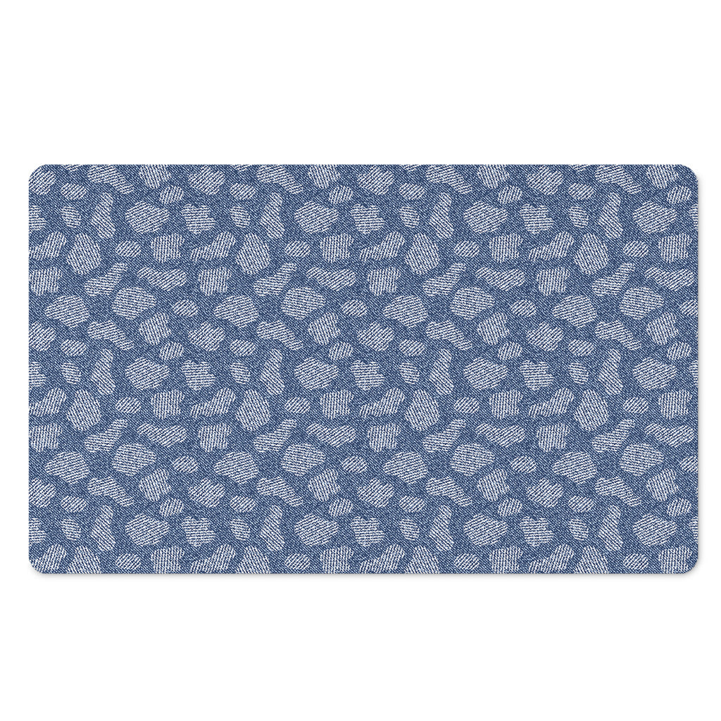 Cow Denim Jeans Pattern Print Polyester Doormat