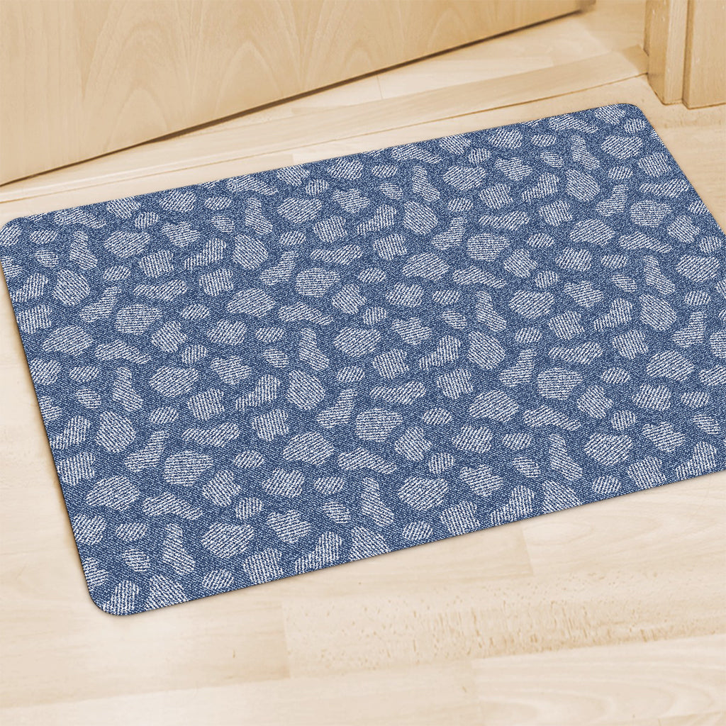 Cow Denim Jeans Pattern Print Polyester Doormat