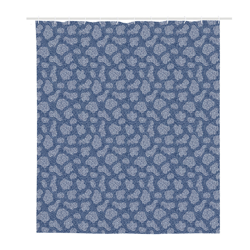 Cow Denim Jeans Pattern Print Polyester Shower Curtain
