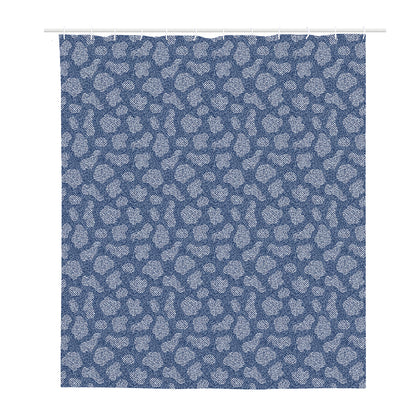 Cow Denim Jeans Pattern Print Polyester Shower Curtain