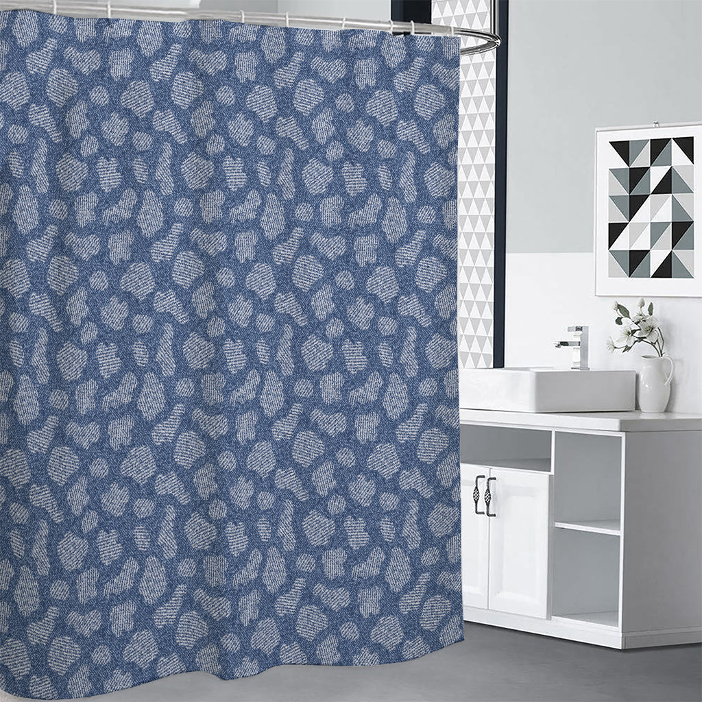 Cow Denim Jeans Pattern Print Premium Shower Curtain