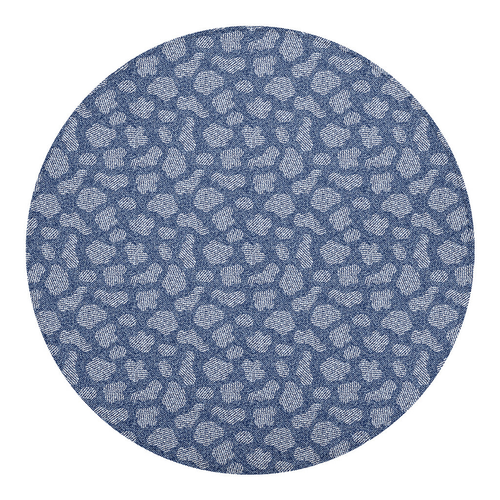 Cow Denim Jeans Pattern Print Round Blanket
