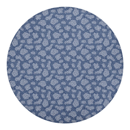 Cow Denim Jeans Pattern Print Round Blanket