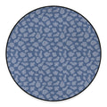 Cow Denim Jeans Pattern Print Round Floor Mat