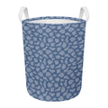 Cow Denim Jeans Pattern Print Round Laundry Basket