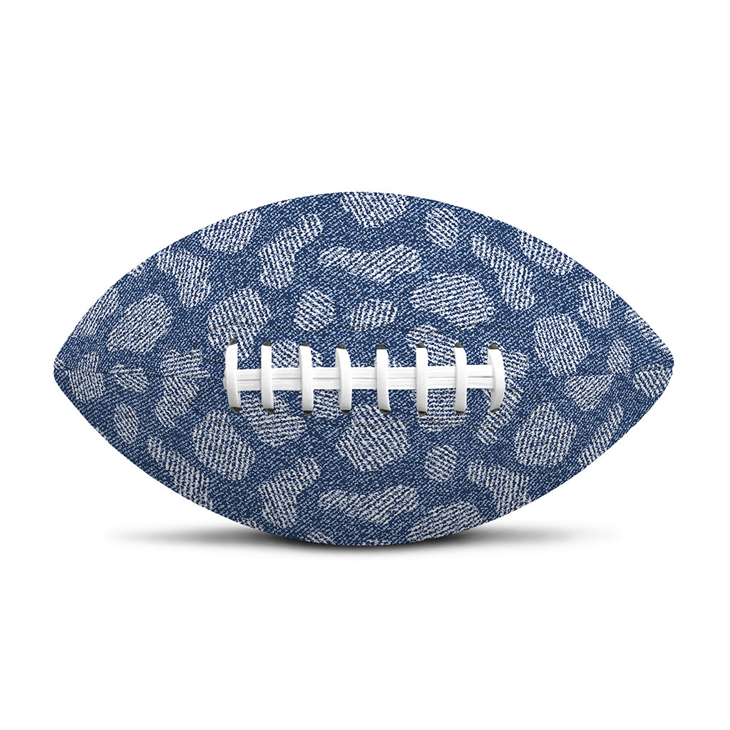 Cow Denim Jeans Pattern Print Rugby Ball
