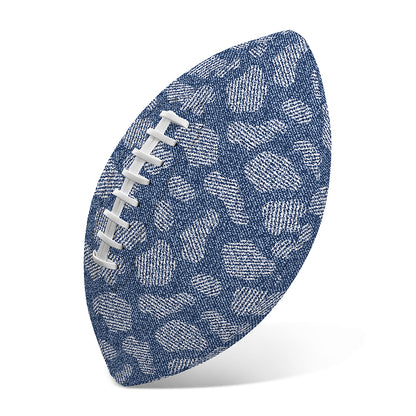 Cow Denim Jeans Pattern Print Rugby Ball