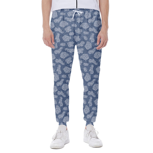 Cow Denim Jeans Pattern Print Scuba Joggers