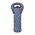 Cow Denim Jeans Pattern Print Single Neoprene Wine Tote