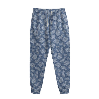Cow Denim Jeans Pattern Print Sweatpants