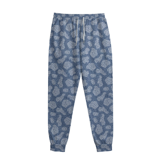 Cow Denim Jeans Pattern Print Sweatpants